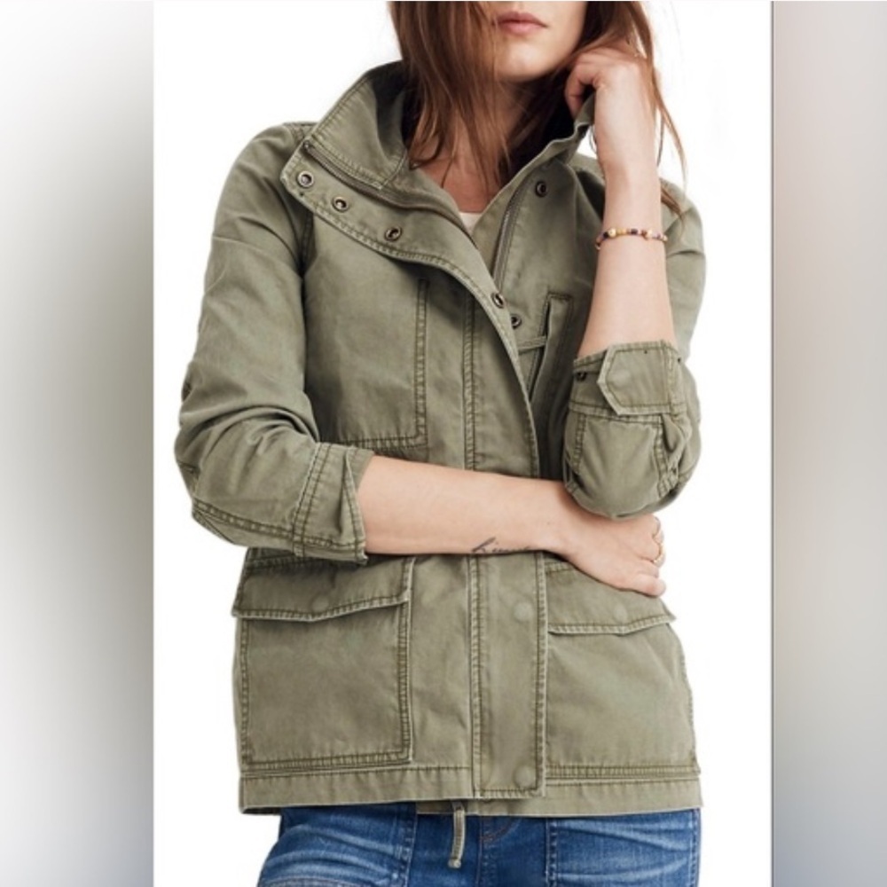 Madewell Surplus Fleet Khaki Utility Jacket women’s small green